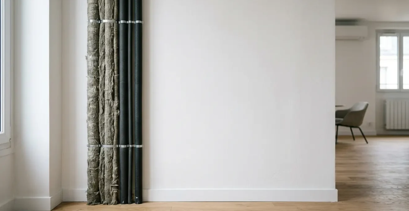 Intérieur moderne avec colonne d'évacuation isolée et VMC silencieuse intégrée