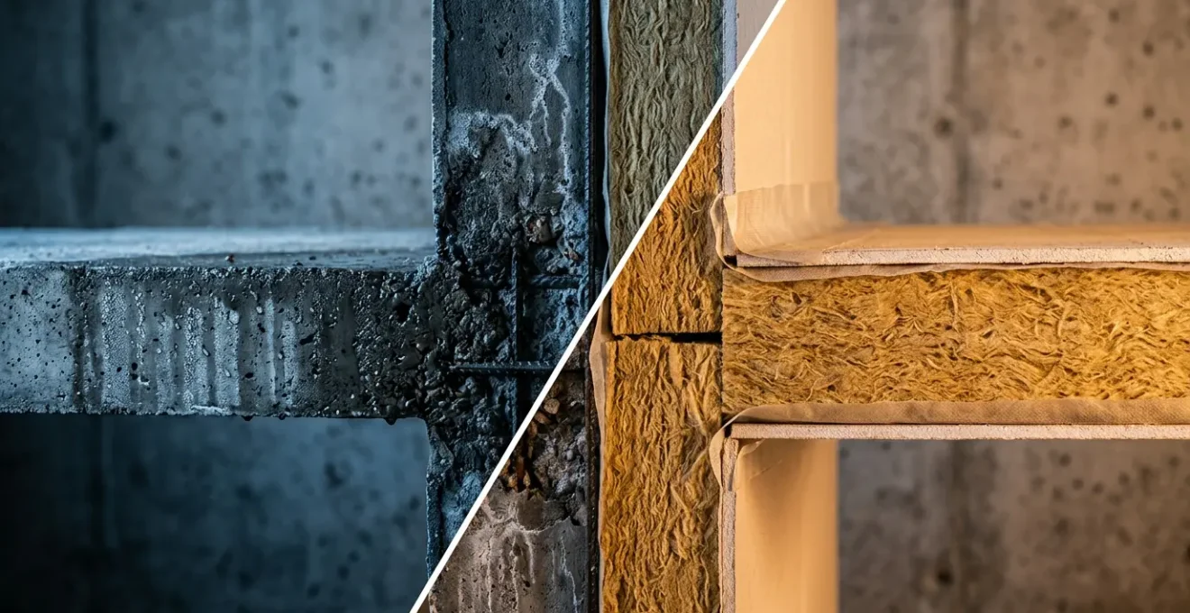 Vue thermographique d'une jonction dalle-façade montrant les déperditions de chaleur