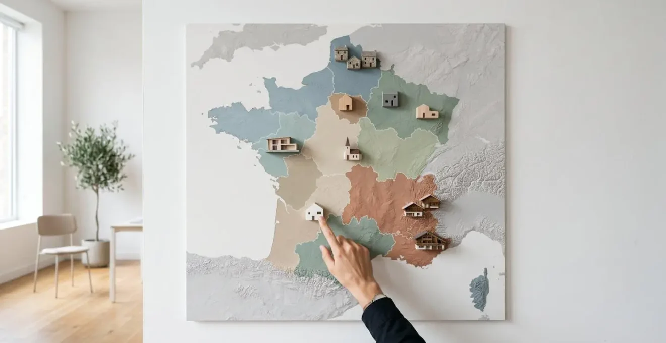 Carte de France stylisée montrant la répartition des aides régionales à la rénovation