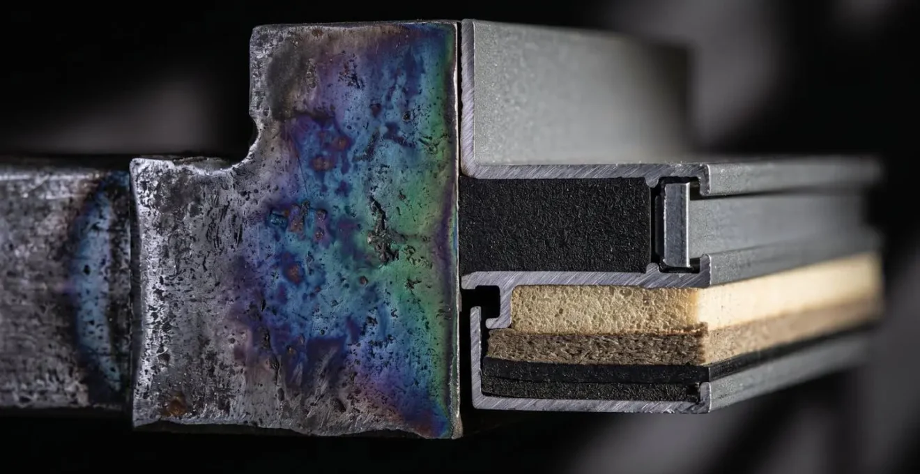 Image thermographique montrant les déperditions de chaleur d'une porte blindée ancienne